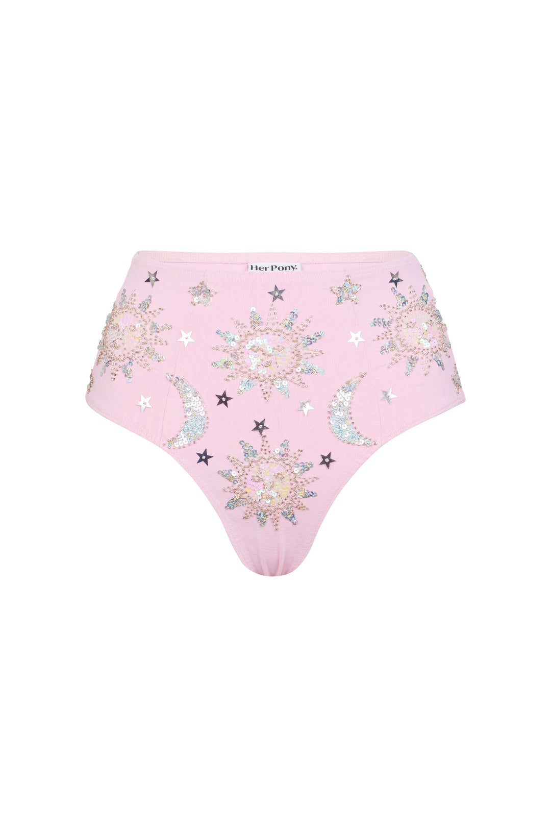 STELLA SEQUIN SPARKLE BLOOMERS - PINK/SILVER - Her Pony