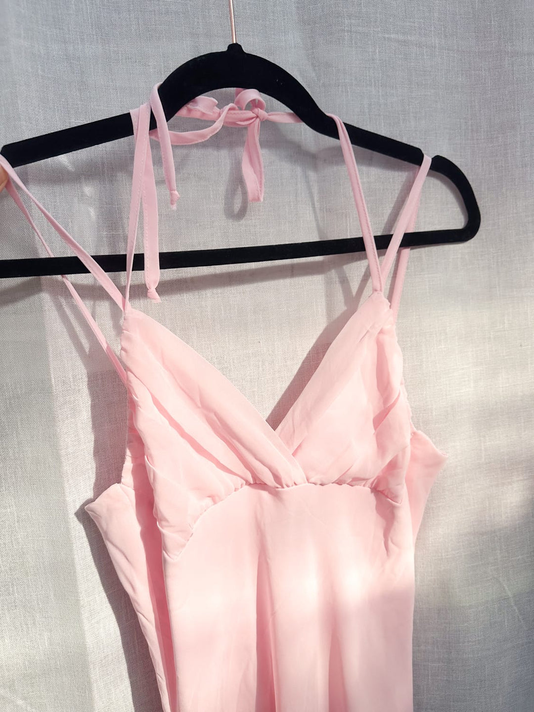 *'90S PINK MIDI DRESS / XS-S - VINTAGE
