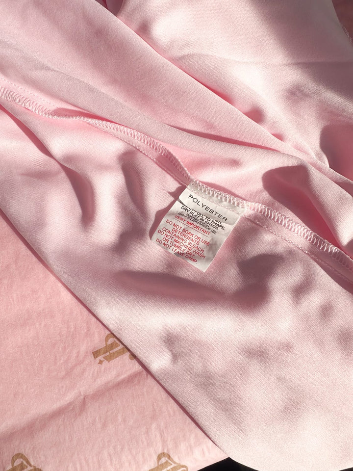 *'90S PINK MIDI DRESS / XS-S - VINTAGE