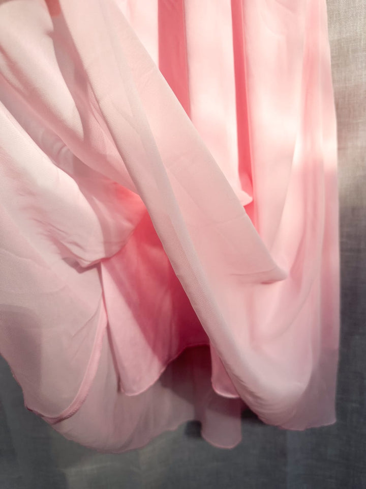*'90S PINK MIDI DRESS / XS-S - VINTAGE