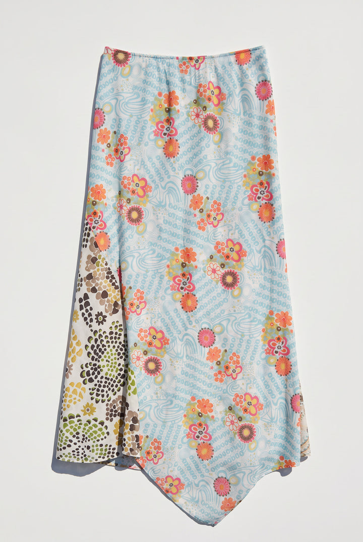 *AURORA 3 / MESH PATCHWORK PIXIE SKIRT  / M-L