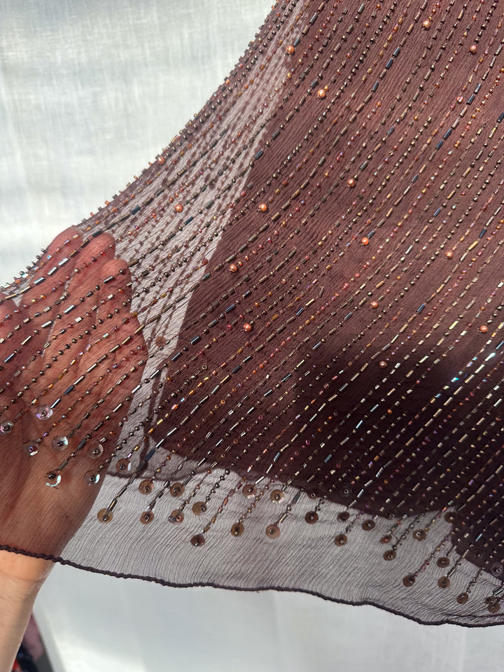 *HAZEL VINTAGE SILK BEADED SET / S-M