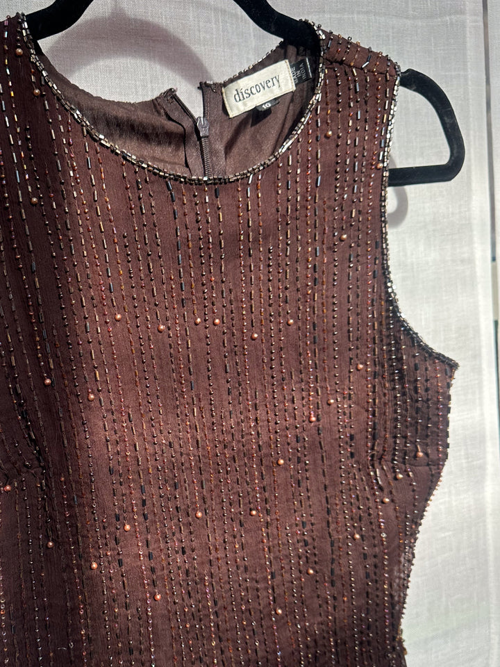 *HAZEL VINTAGE SILK BEADED SET / S-M