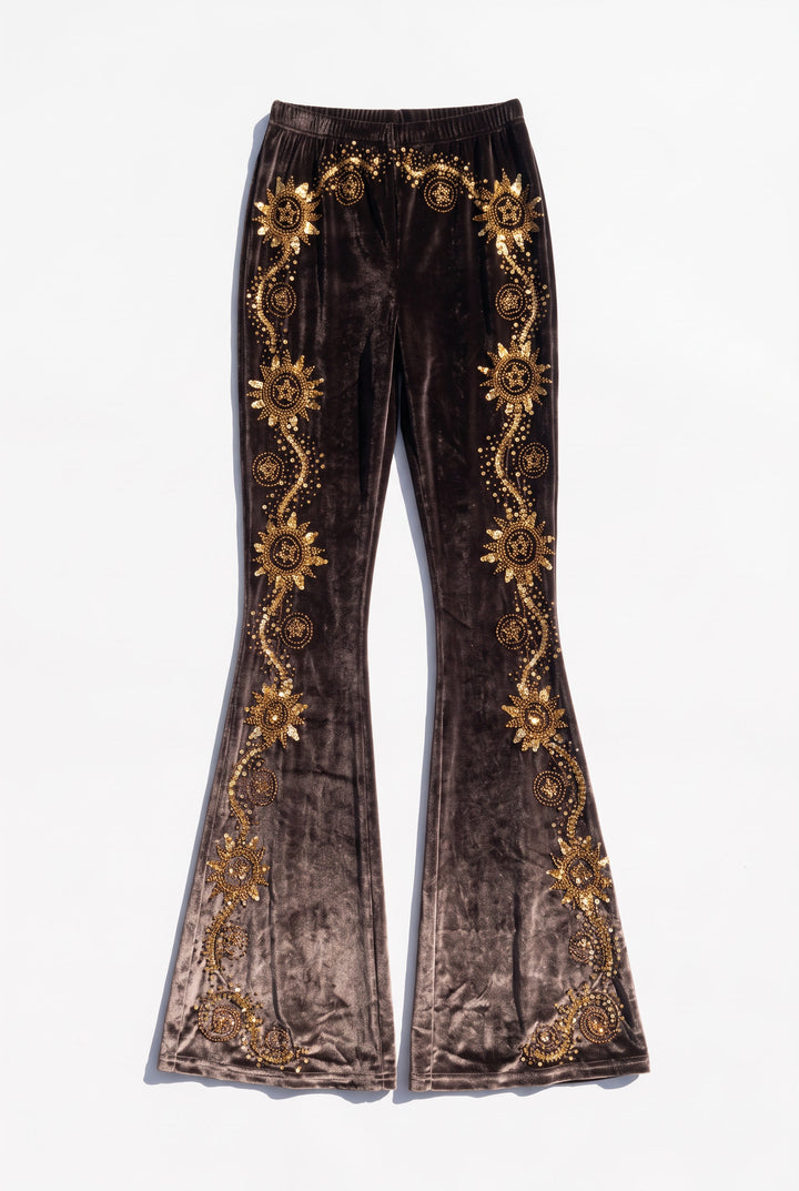 *CASSIDY VELVET FLARES SAMPLE / XXS-XS