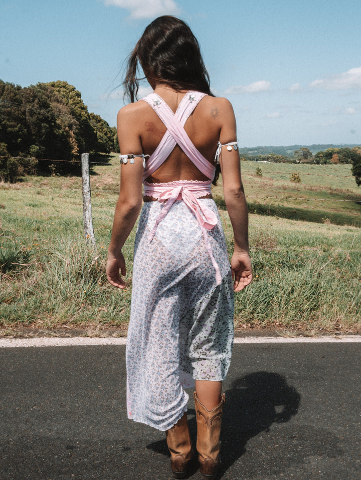 AURORA MIDI SKIRT - PATCHWORK FLORAL