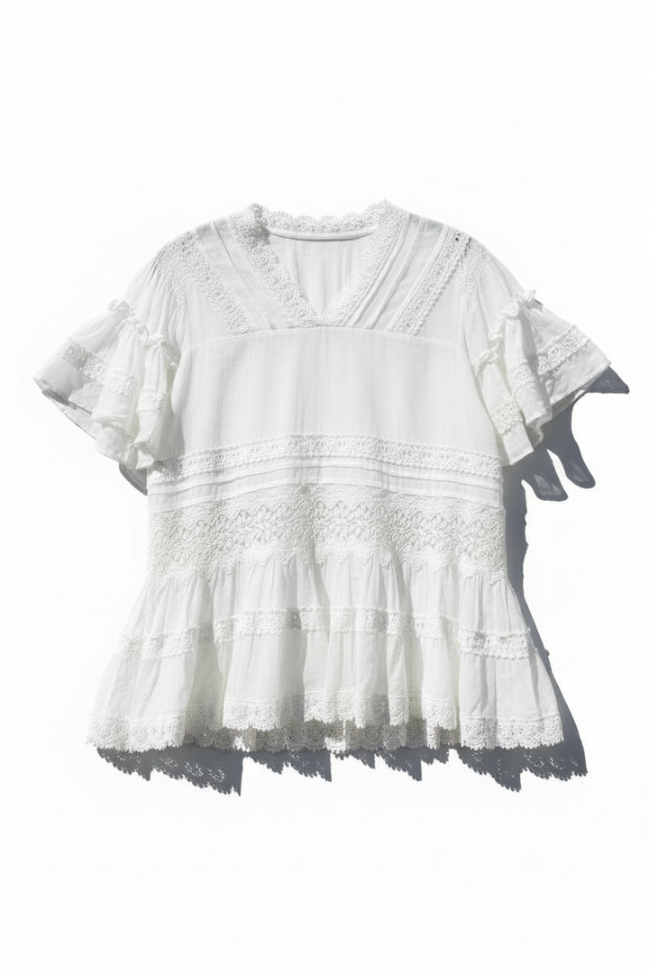 *COTTON LOOSE STYLE LONG BLOUSE / XS-M
