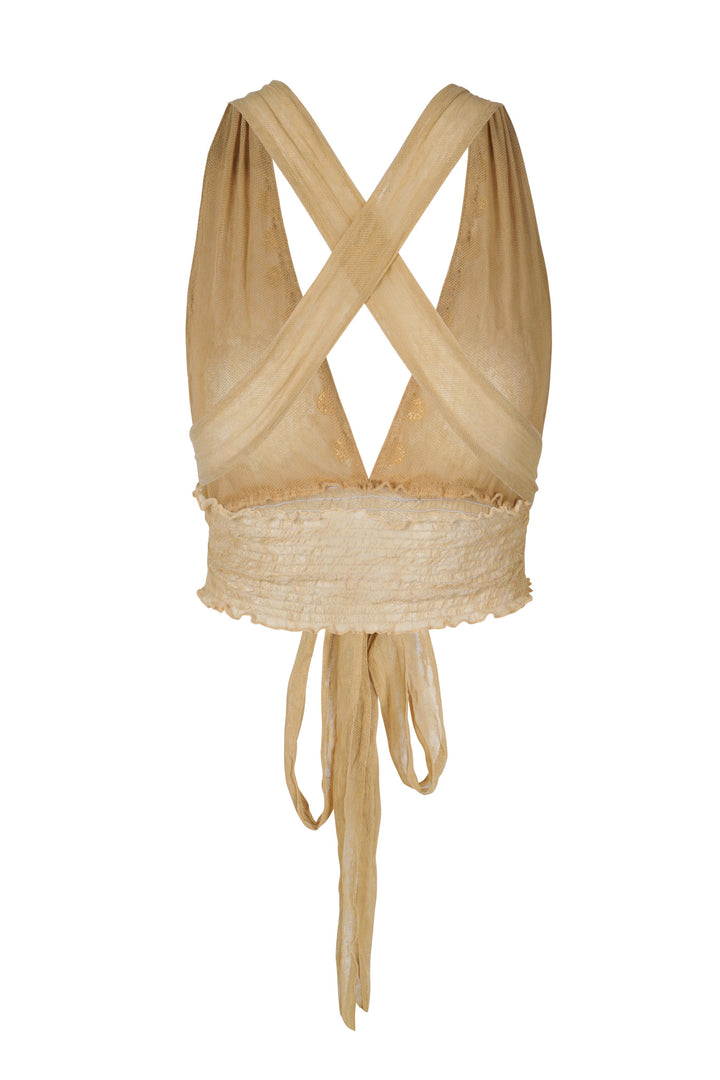 LULIE BALLET CROP - DARK TAN