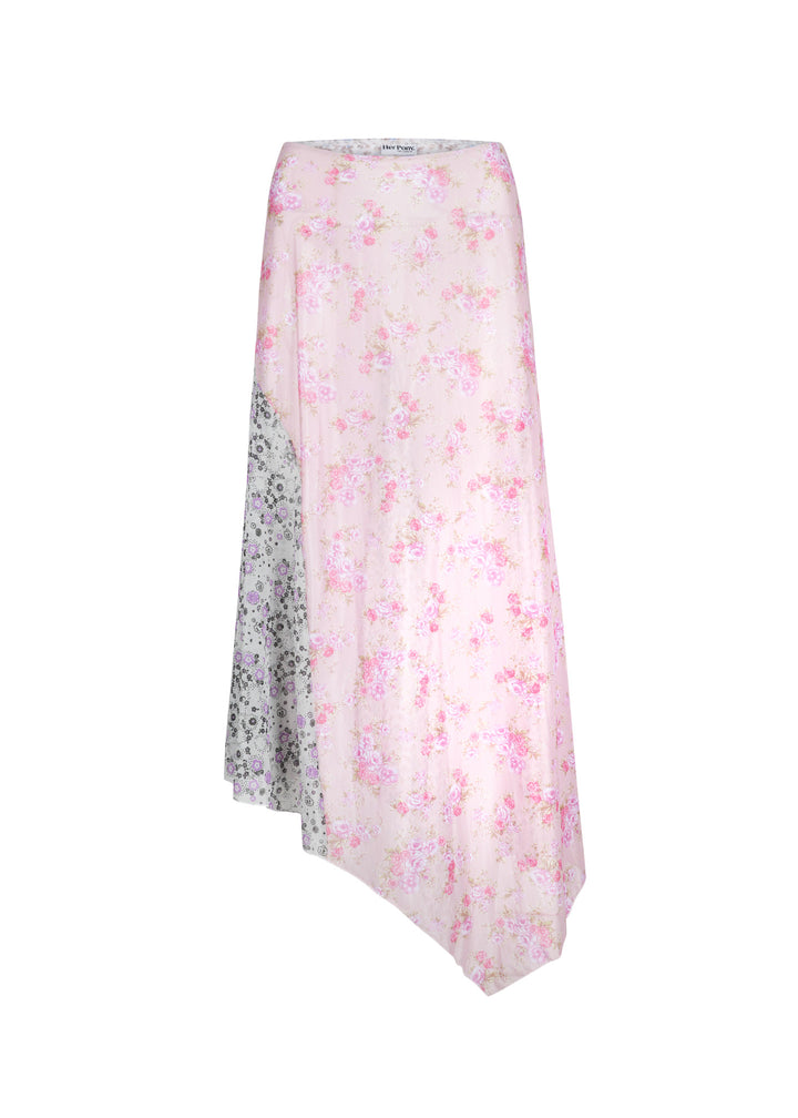 AURORA MIDI SKIRT - PATCHWORK FLORAL