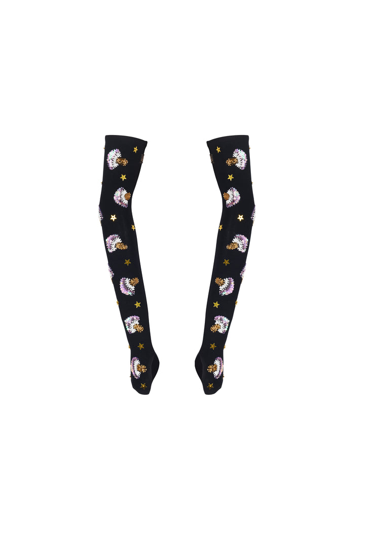ARZAIA MUSHROOM ARM WARMERS - BLACK