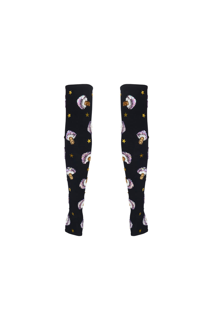 ARZAIA MUSHROOM ARM WARMERS - BLACK