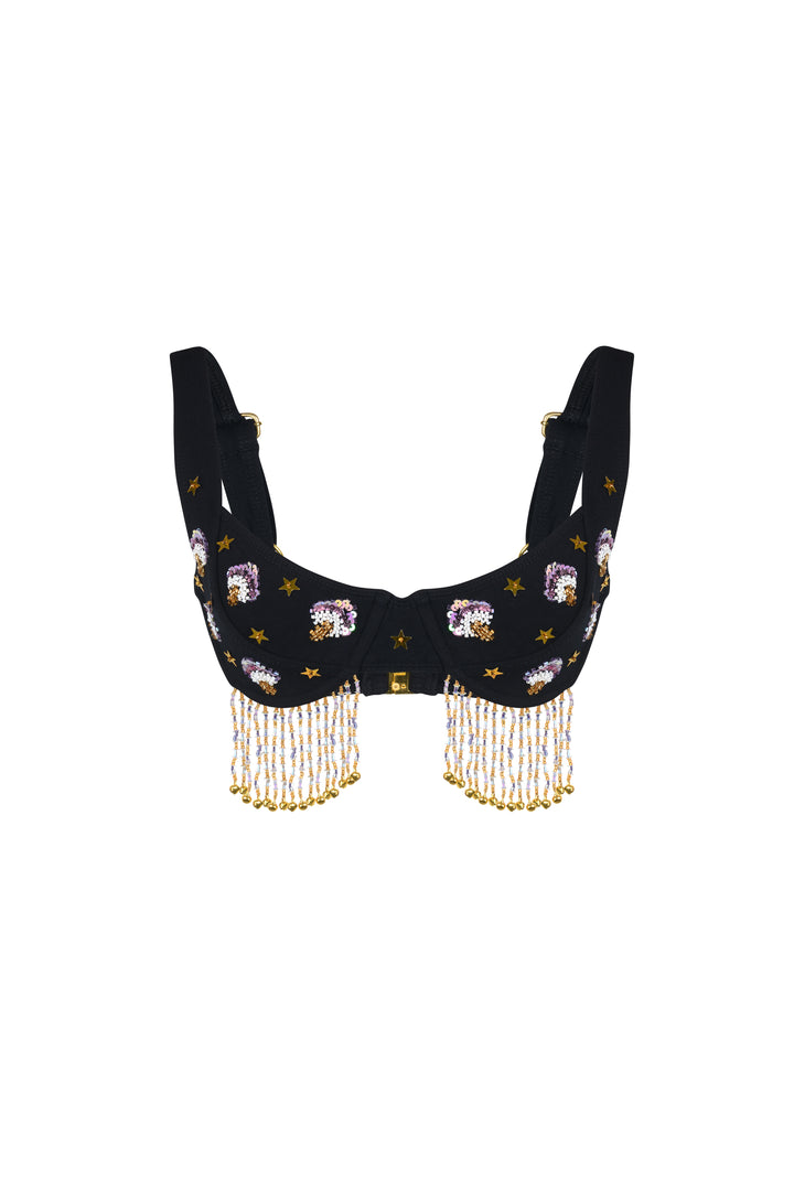 ARZAIA MUSHROOM JINGLE BRA - BLACK