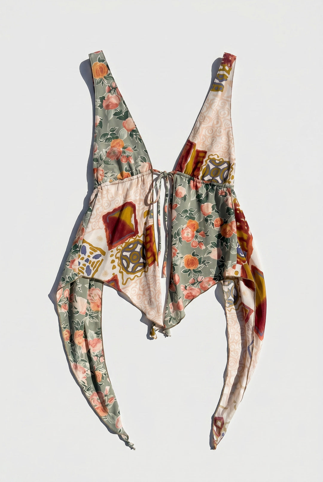 *PRAIRIE PATCHWORK PIXIE HALTER TOP / XS/S