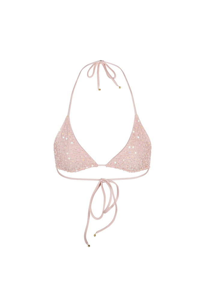 AMETHYST BIKINI TOP - PEACH