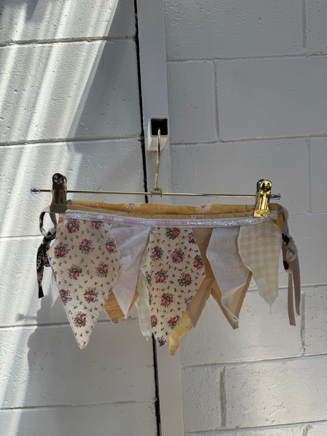 *VTG PATCHWORK SPARKLE PIXIE SKIRT / XS-S