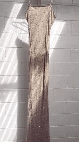 VTG ALETHEA VINTAGE BEADED GOWN DRESS / L - XL