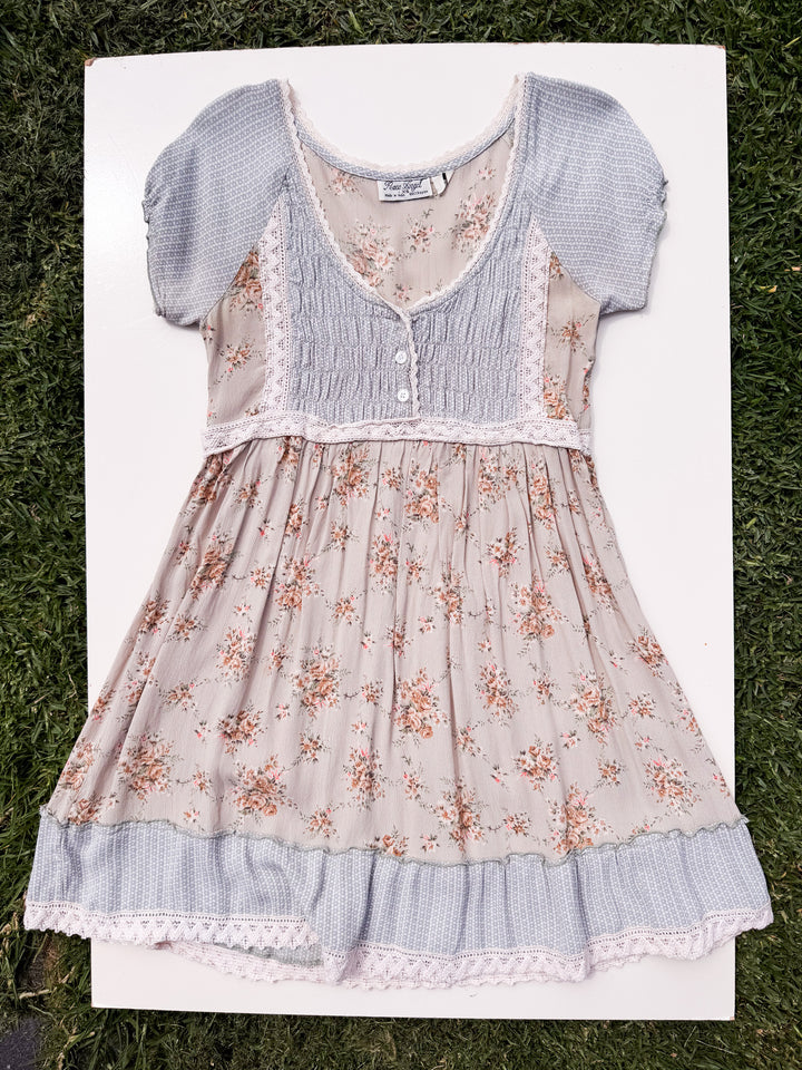 VTG Y2K PEACE ANGEL COTTAGE DRESS / XS-S