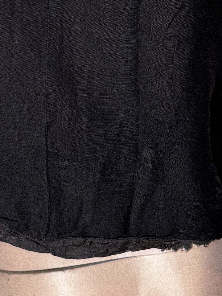 *VTG BLACK AND BROWN EMBROIDERED AND BEADED VEST / M