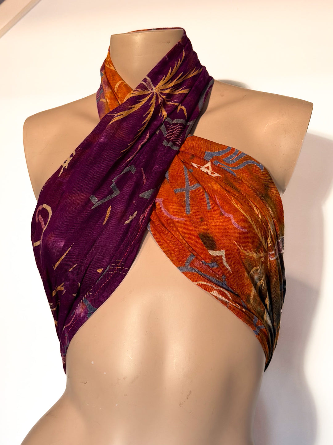 *VTG Y2K CELESTIAL 'OM' LOTUS SARONG