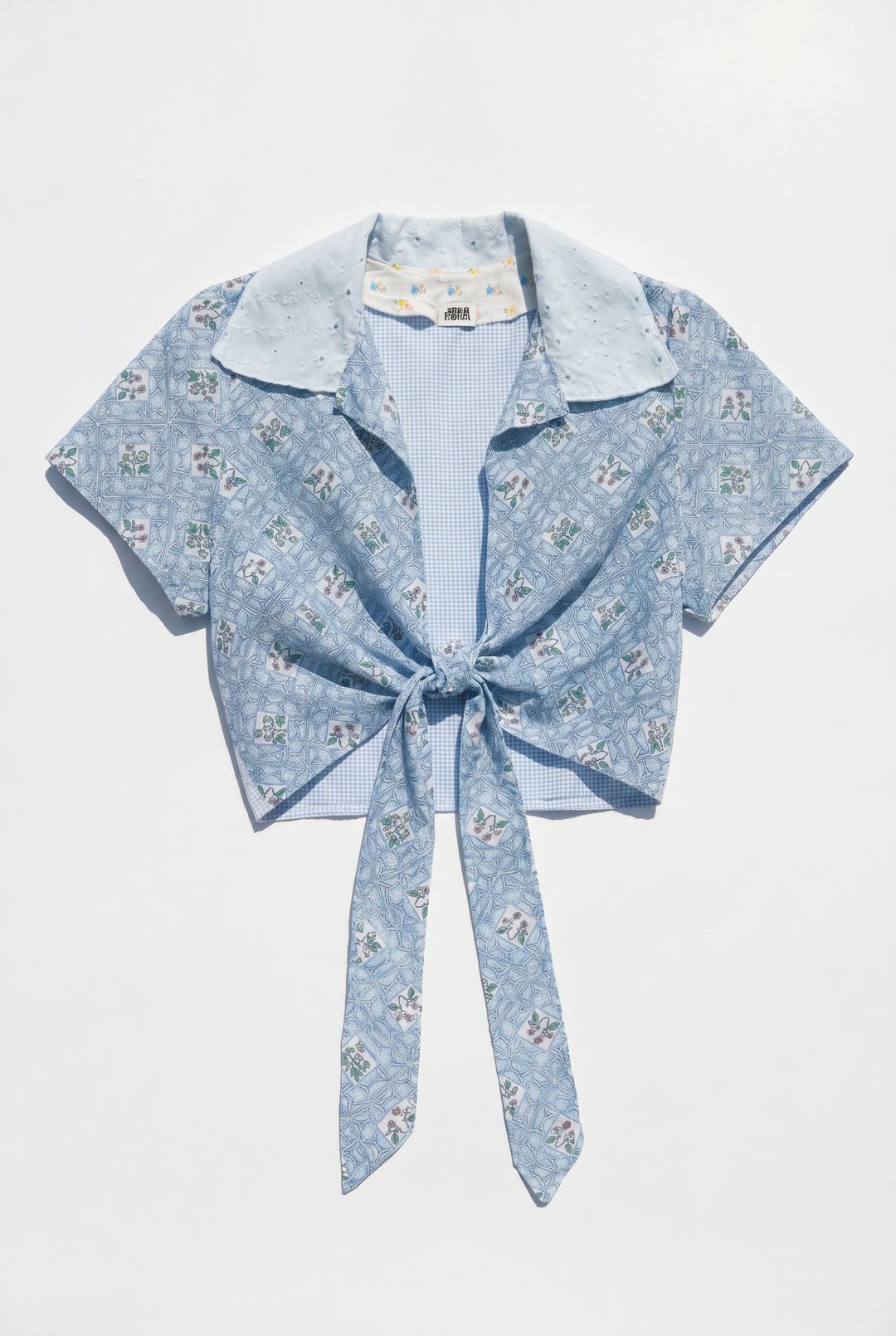 *BLUE PATCHWORK CROP / S