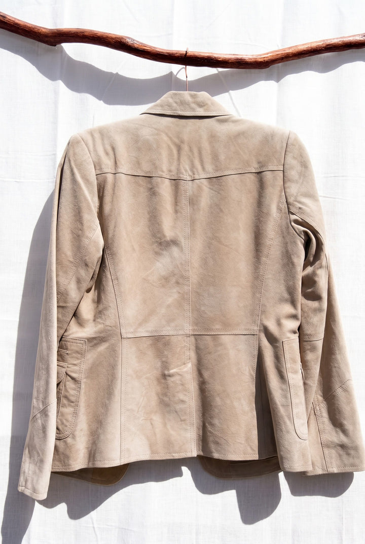 *VINTAGE TAN SUEDE JACKET / S