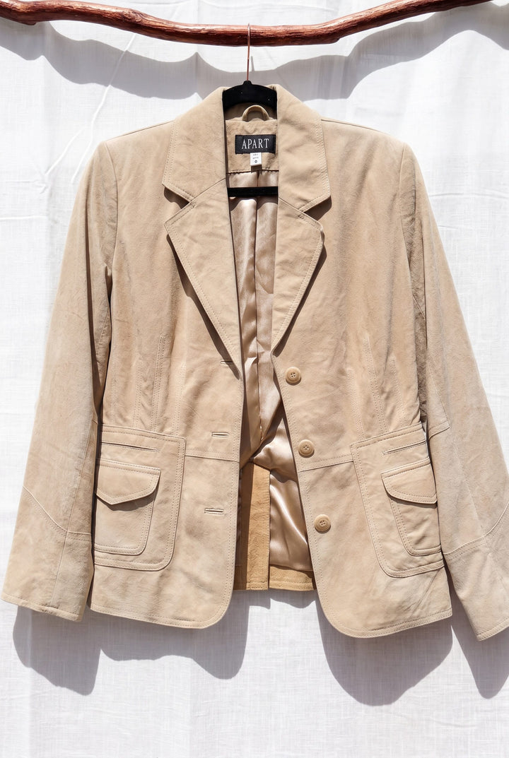 *VINTAGE TAN SUEDE JACKET / S