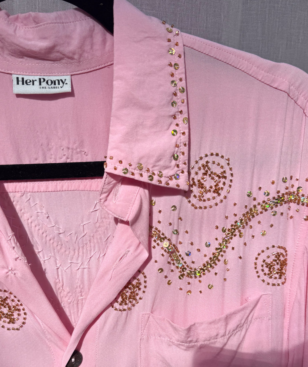 *PINK WESTERN SAMPLE SHIRT / M