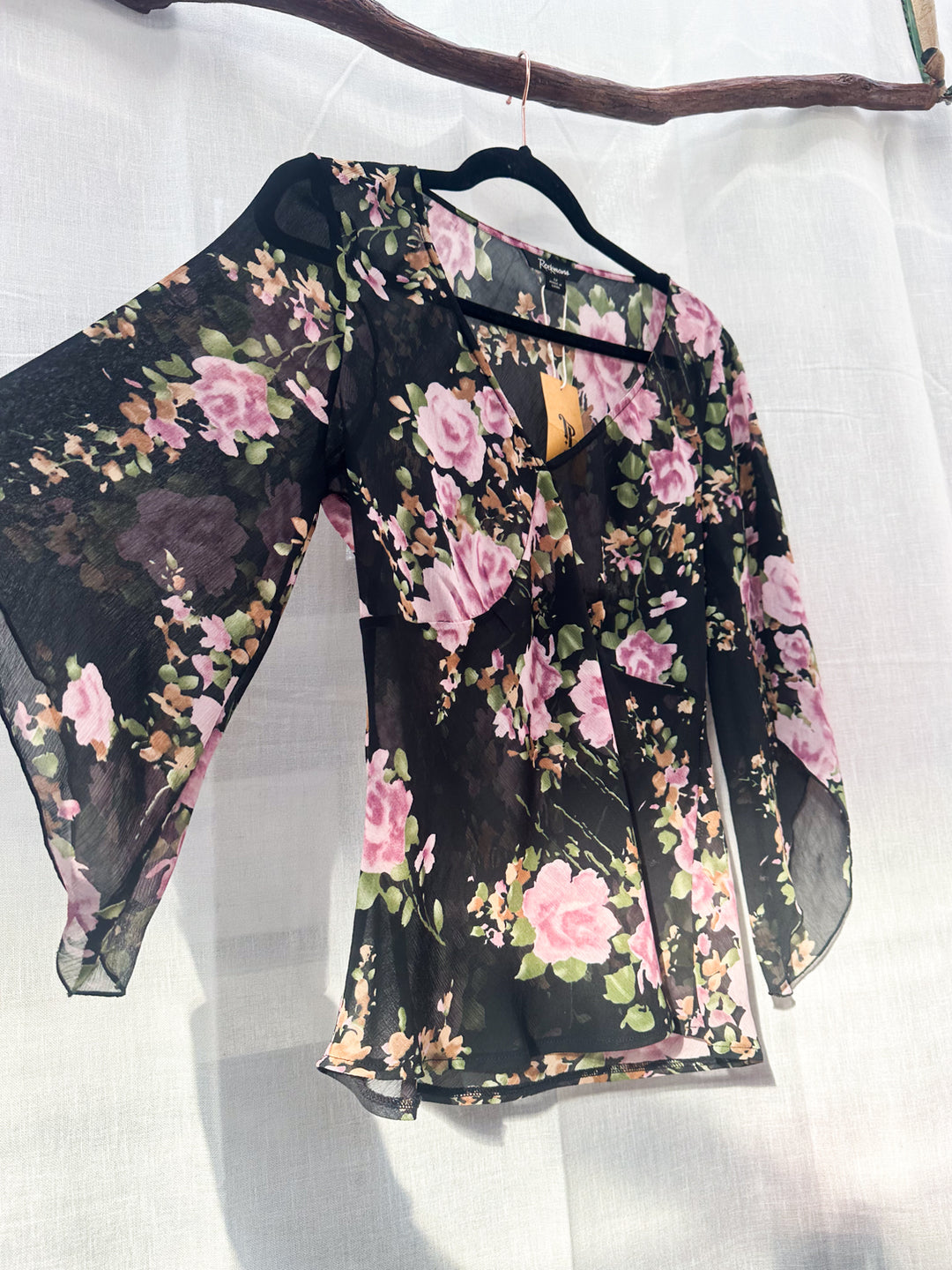 *Y2K FLOWER BLOUSE / L