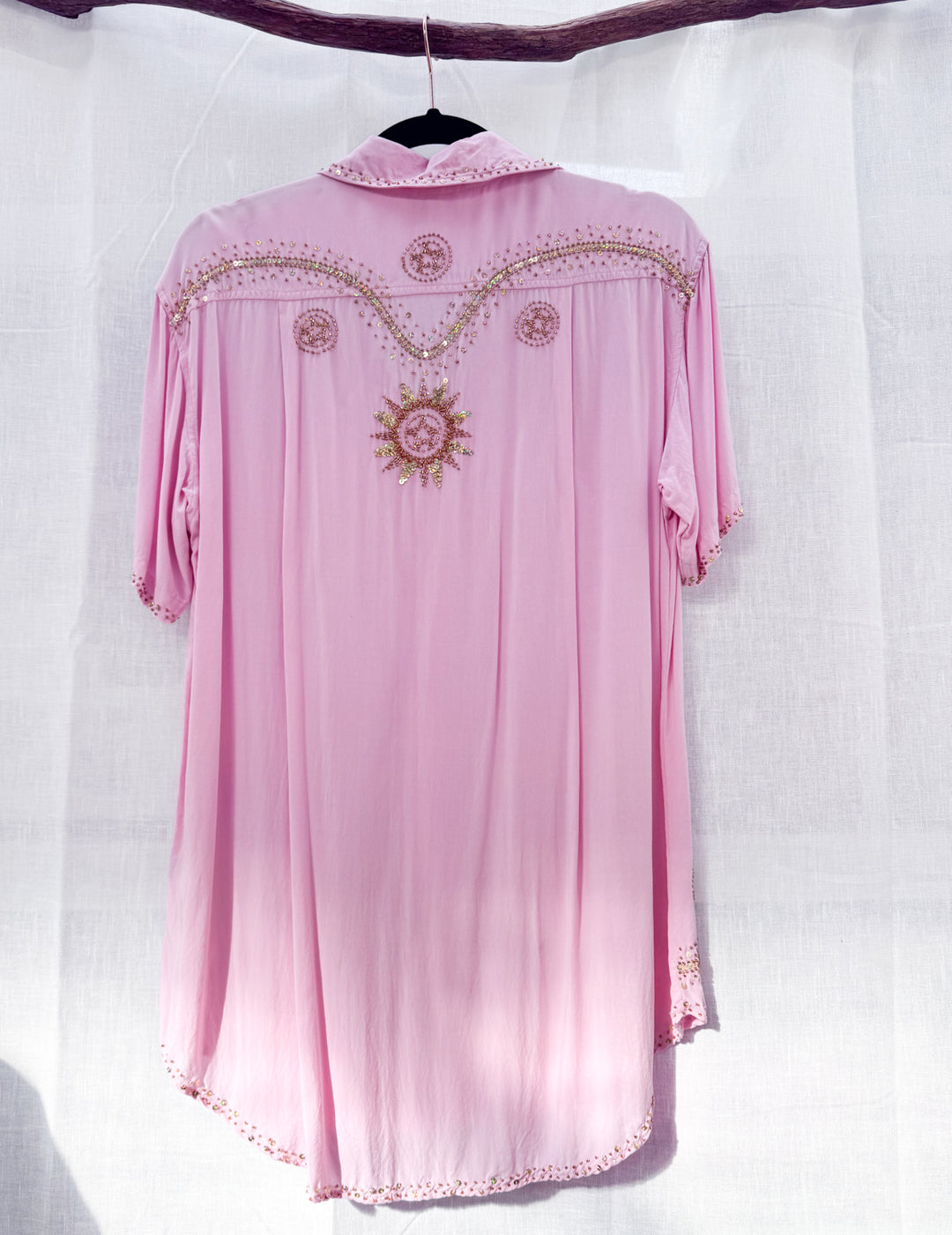 *PINK WESTERN SAMPLE SHIRT / M