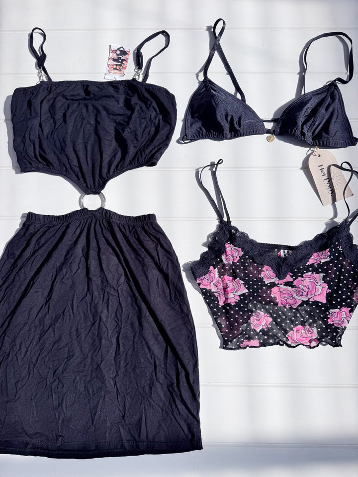 *LUCIA CUT OUT DRESS AND CAMI BUNDLE / L