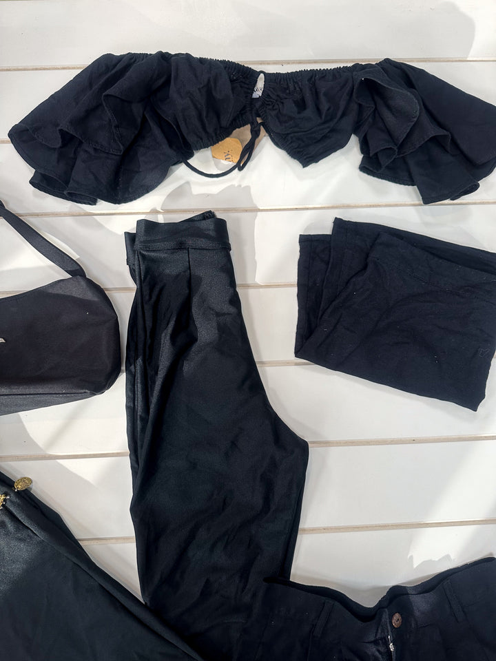 *SANDY BLACK AND LINEN BUNDLE / XS-S