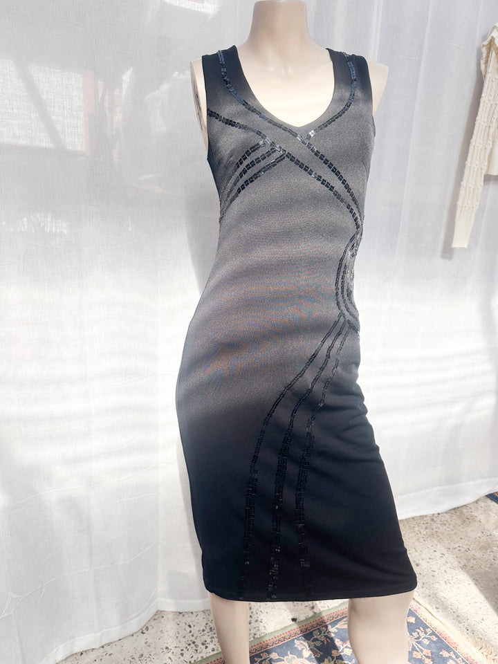 *Y2K STRETCHY SEQUIN MIDI LBD / S