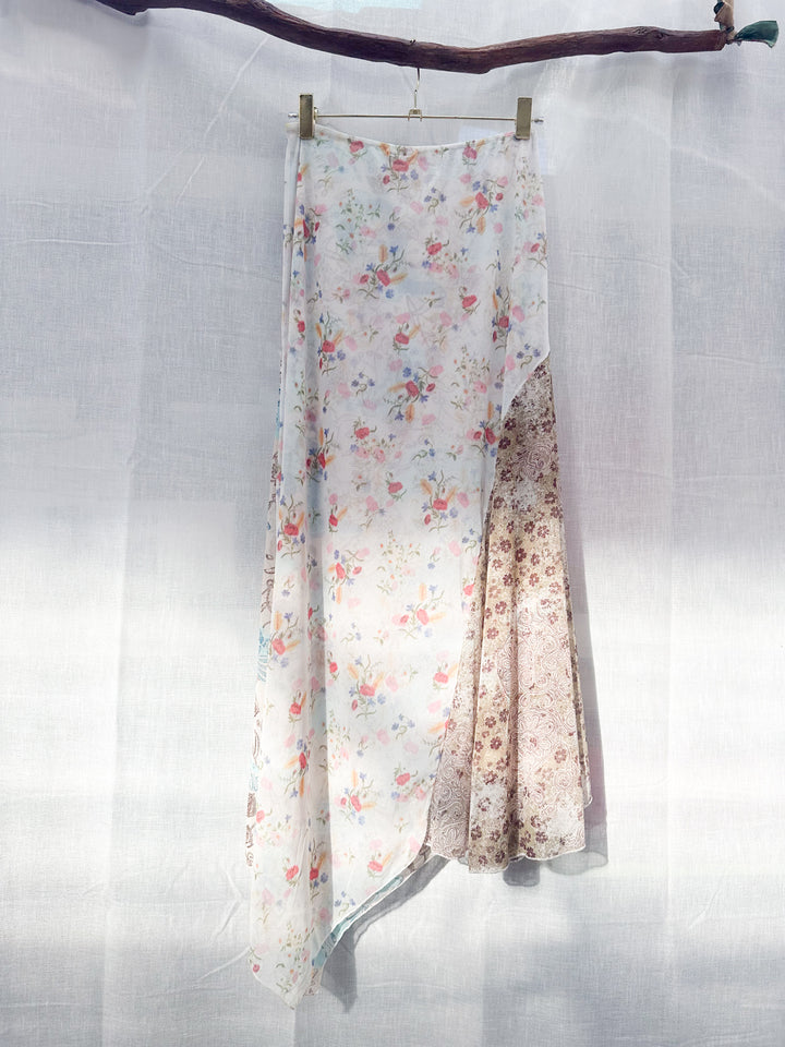 *AURORA MESH PATCHWORK PIXIE SKIRT  / XS-S