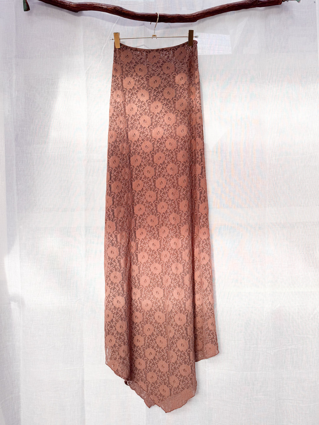*EARTHY BROWN SKIRT LONG / XS