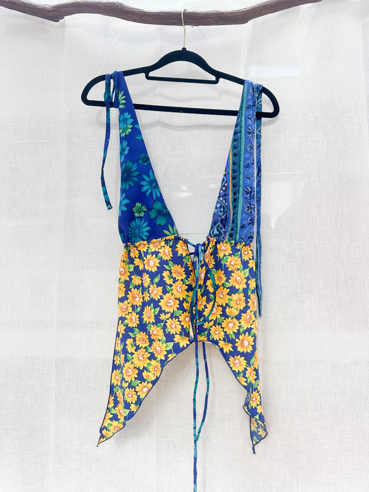 *POPPY PATCHWORK PIXIE HALTER / XS