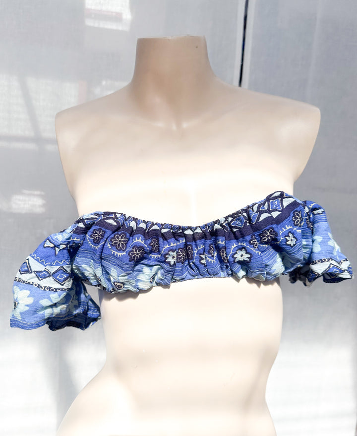 *BLUE BOSSOM MINI CROP / XS