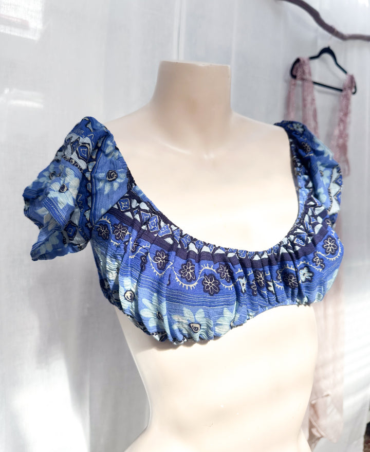 *BLUE BOSSOM MINI CROP / XS