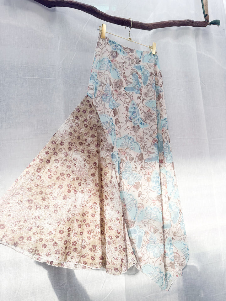 *AURORA MESH PATCHWORK PIXIE SKIRT  / XS-S