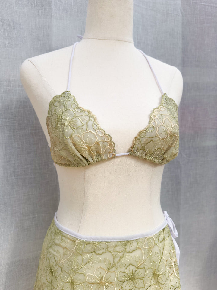 *FERNY GREEN LACE SET / XS