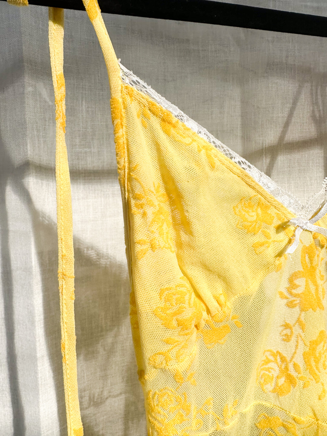 *YELLOW MESH PIXIE DRESS / XS