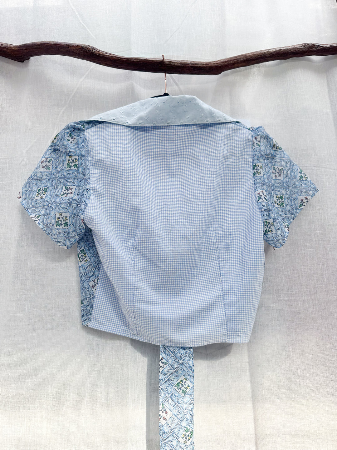 *BLUE PATCHWORK CROP / S