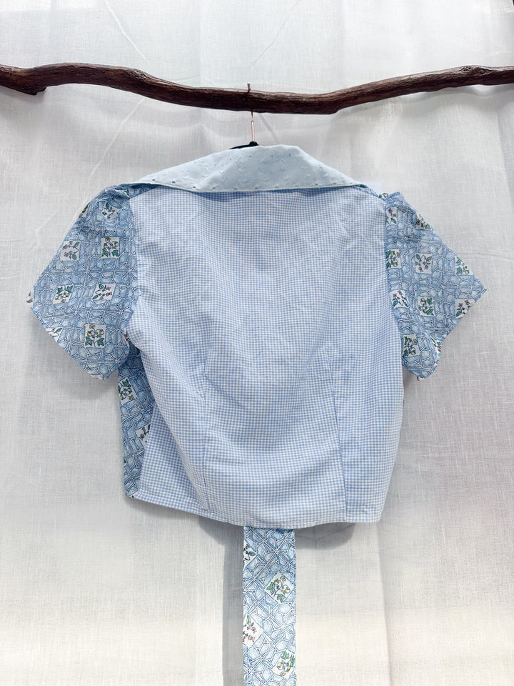 *BLUE PATCHWORK CROP / S