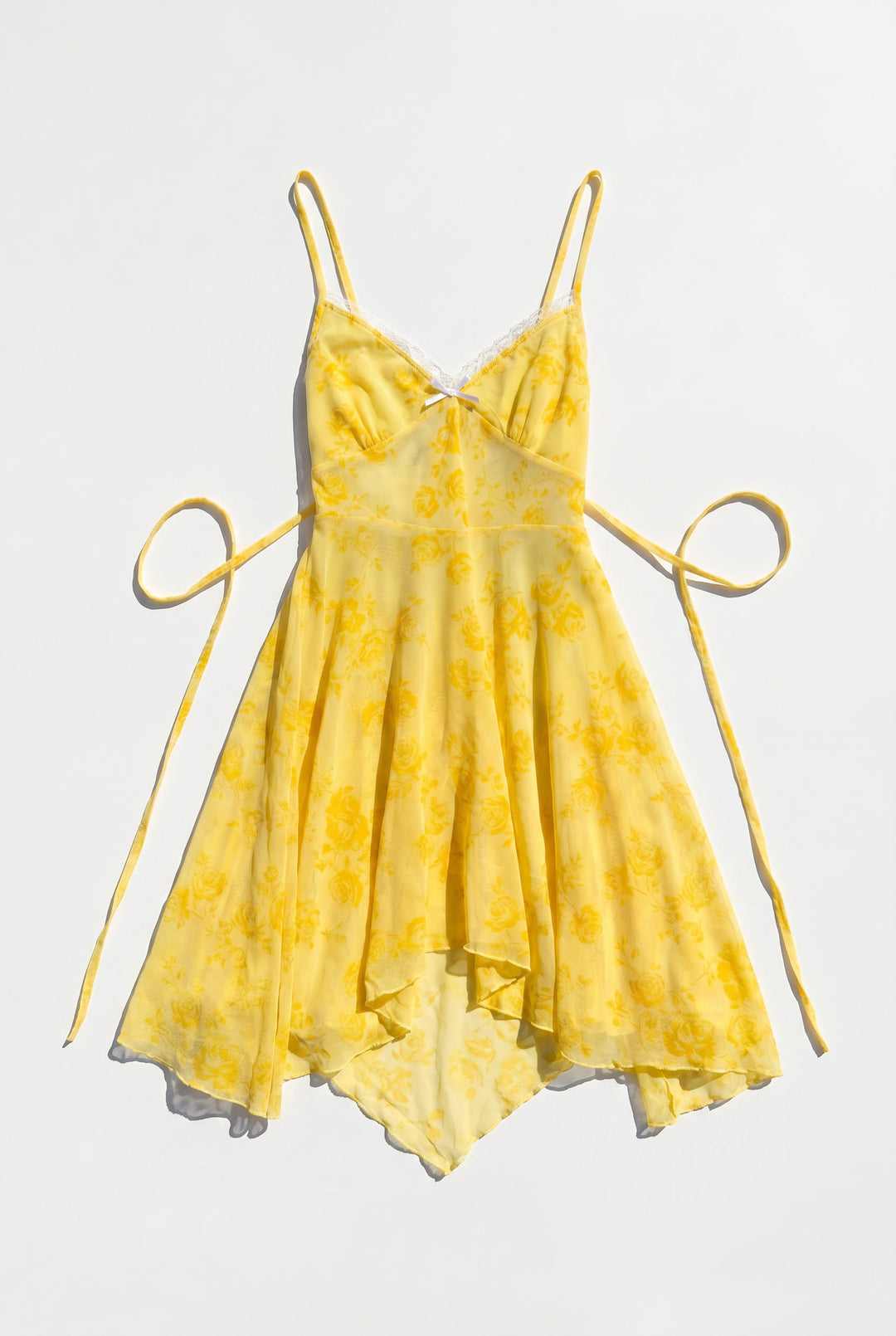 *YELLOW MESH PIXIE DRESS / XS
