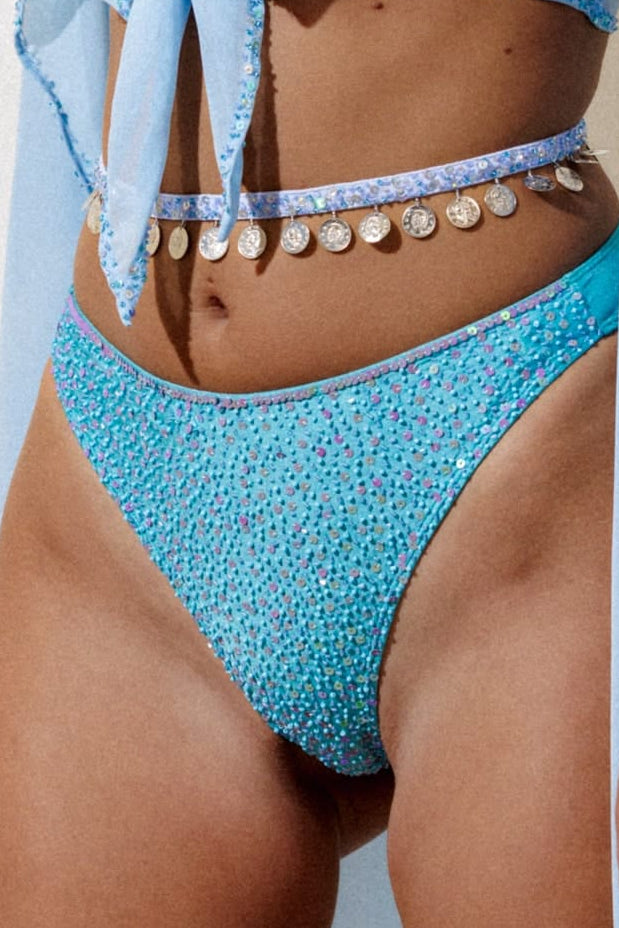AMETHYST SEQUIN SPARKLE BLOOMERS - BLUE - Her Pony