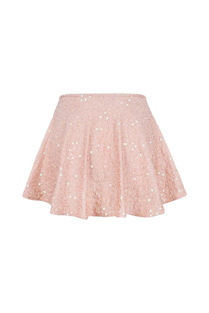 AMETHYST SEQUIN SPARKLE BOOP SKIRT - PEACH - Her Pony