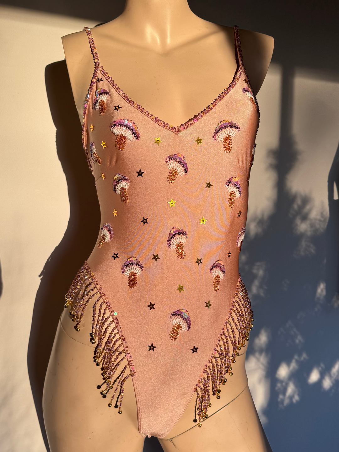 ARZAIA MUSHROOM BODYSUIT - TAN / XS-S - SAMPLE SALE