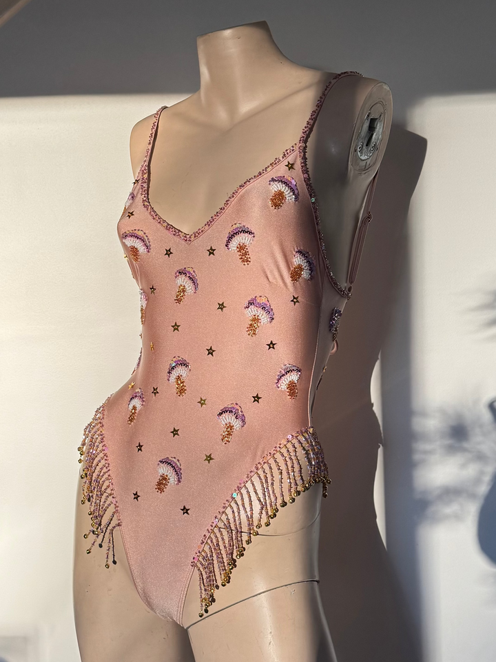 ARZAIA MUSHROOM BODYSUIT - TAN / XS-S - SAMPLE SALE