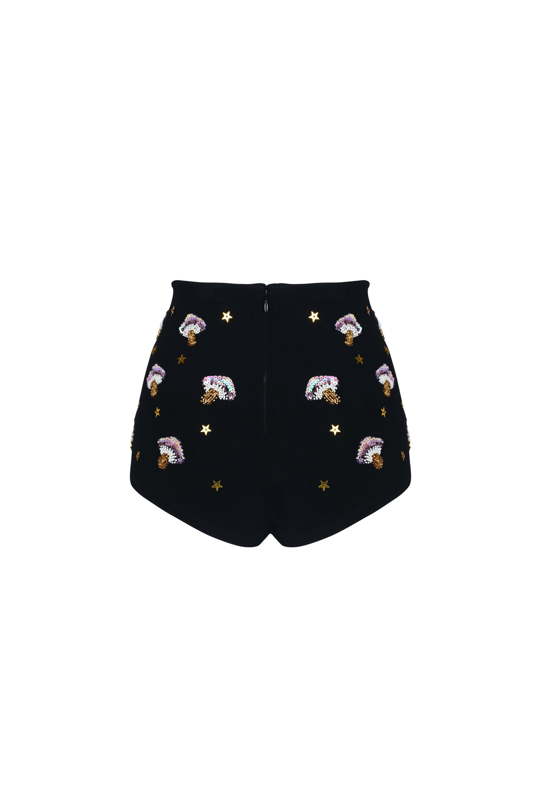 ARZAIA MUSHROOM HOT PANT SHORTS - BLACK - Her Pony