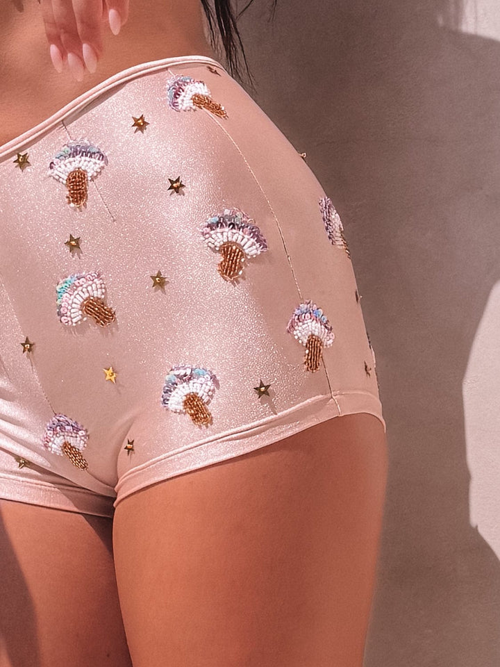 ARZAIA MUSHROOM HOT PANT SHORTS - TAN - Her Pony