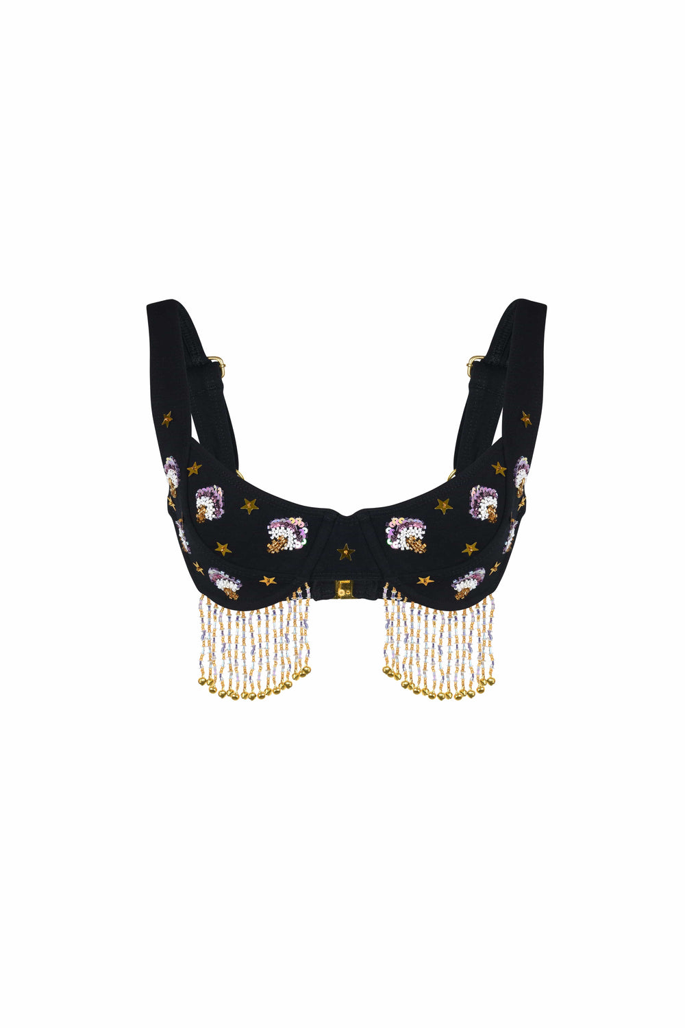 ARZAIA MUSHROOM JINGLE BRA - BLACK - Her Pony