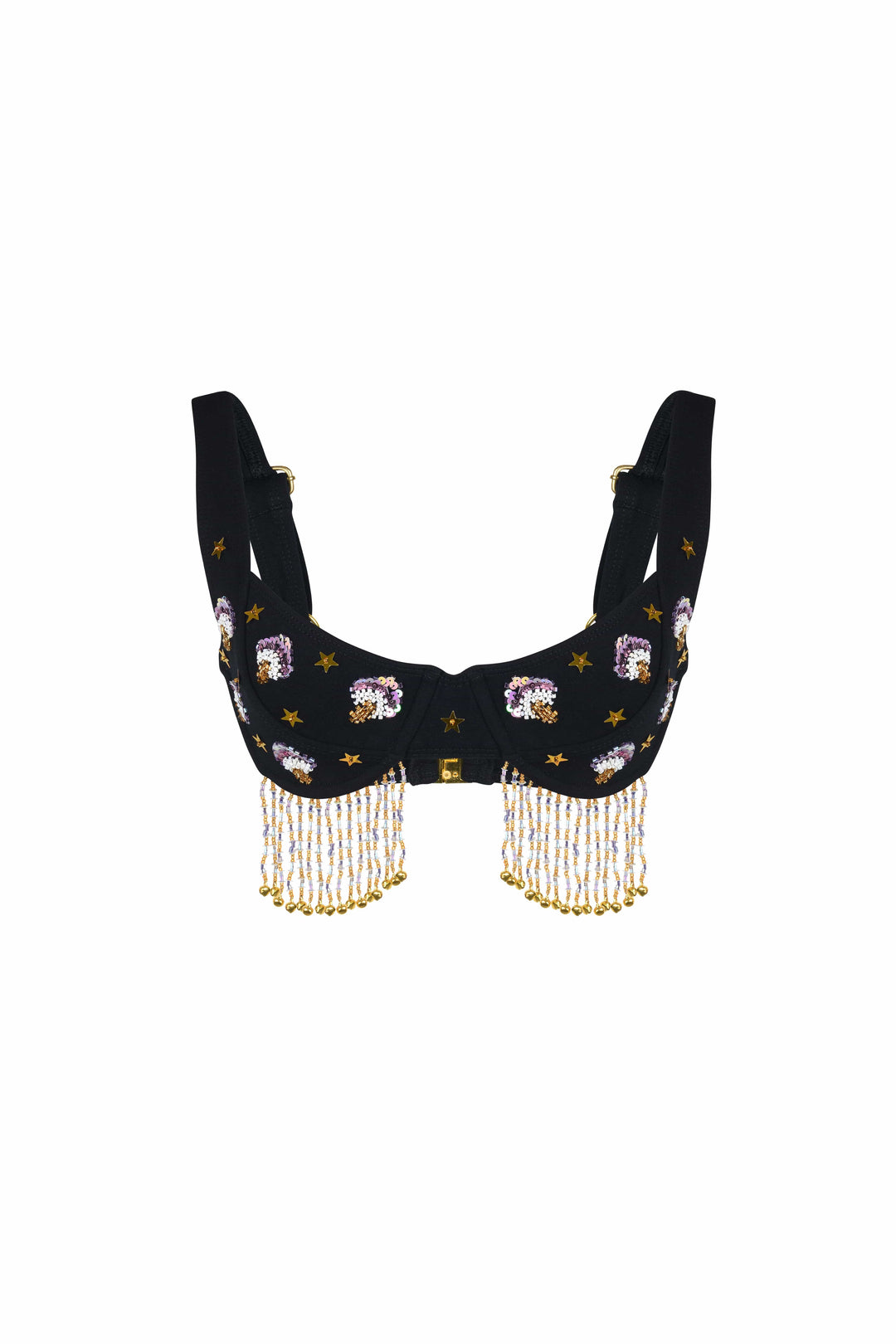 ARZAIA MUSHROOM JINGLE BRA - BLACK - Her Pony